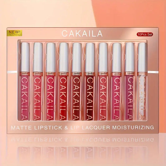 10 pack matte lip gloss lipstick set